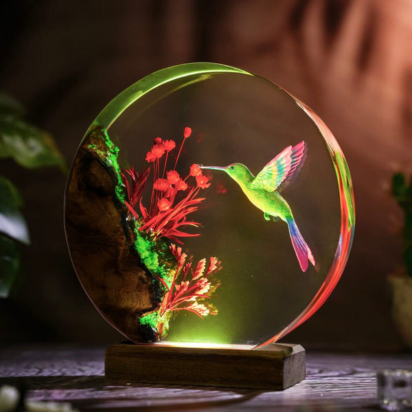 Hummingbird Round Night Light