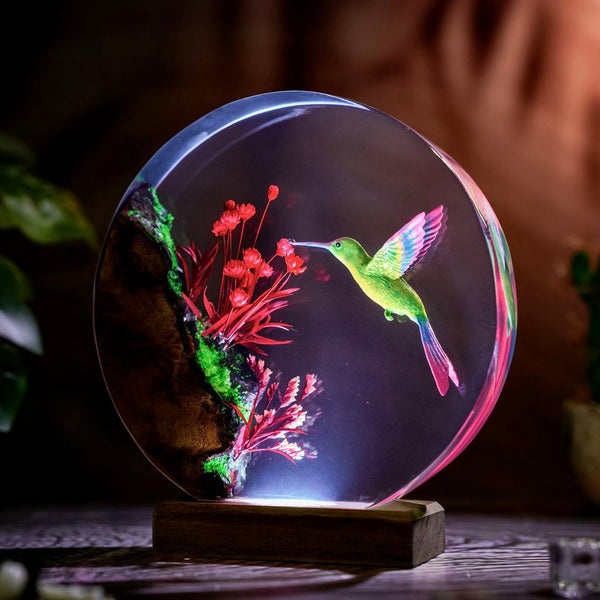 Hummingbird Round Night Light