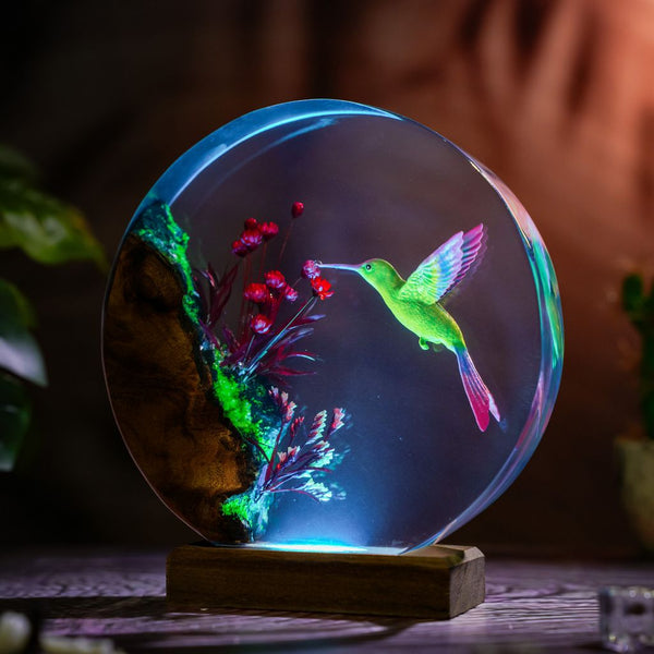 Hummingbird Round Night Light