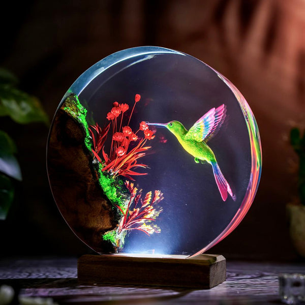 Hummingbird Round Night Light