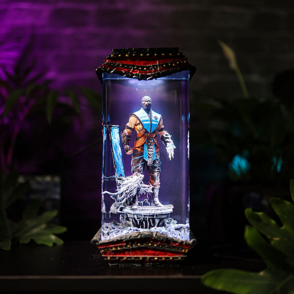 Unique Icy Warrior Handmade Resin Light