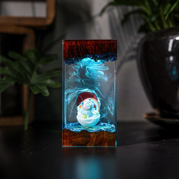 Jigglypuff Pokémon Epoxy Resin Desk Lamp