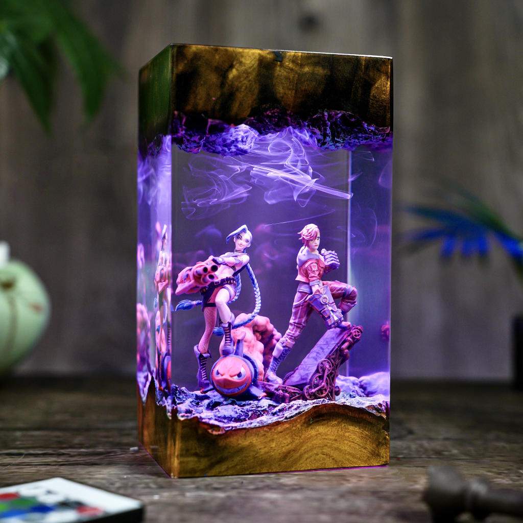 Jinx and Vi Arcane League of Legends Lamp
