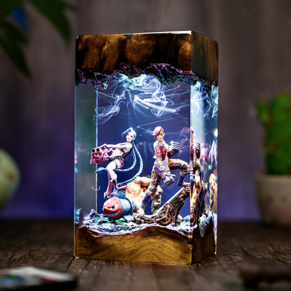 Jinx and Vi Arcane League of Legends Lamp