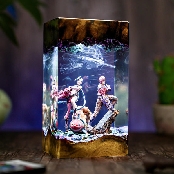 Jinx and Vi Arcane League of Legends Lamp