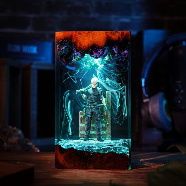 Leon S. Kennedy Resident Evil Epoxy Resin Lamp