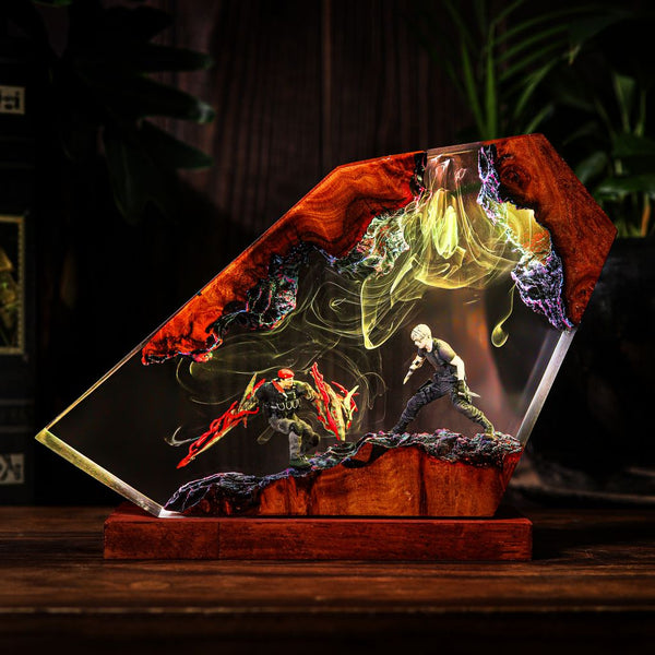Leon S. Kennedy vs Mutated Jack Krauser Resident Evil Lamp