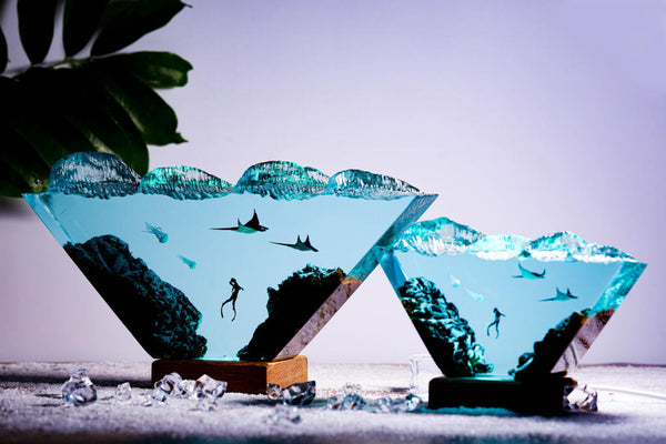 Manta Rays and Diver Night Lights Ver2