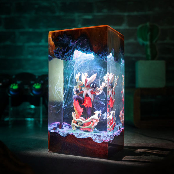 Mega Blaziken Epoxy Resin Lamp