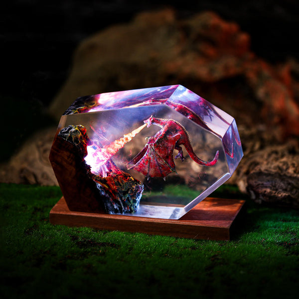 Meleys Dragon Breathing Fire Lamp