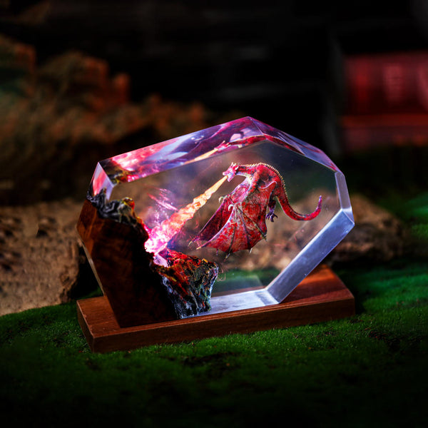 Meleys Dragon Breathing Fire Lamp