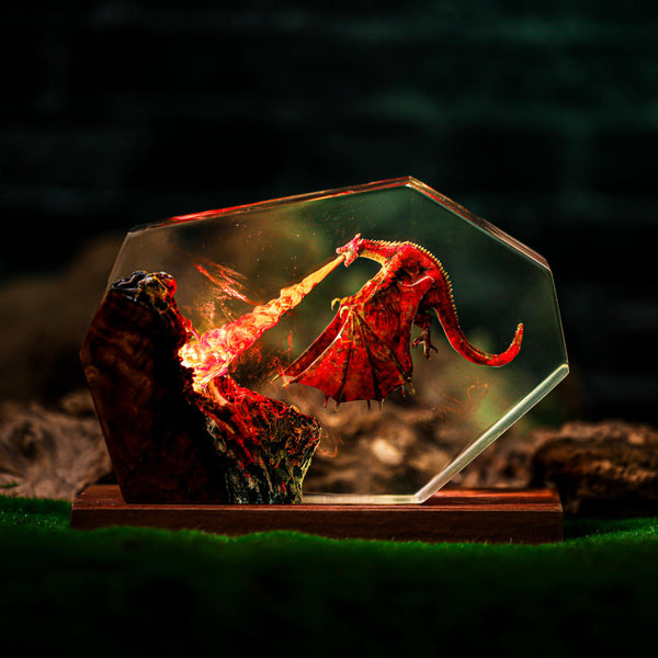 Meleys Dragon Breathing Fire Lamp