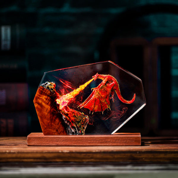 Meleys Dragon Breathing Fire Lamp