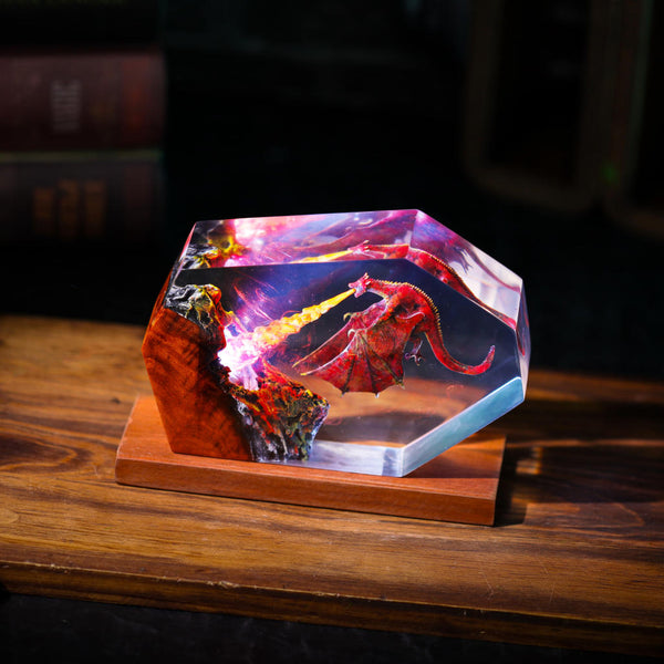 Meleys Dragon Breathing Fire Lamp