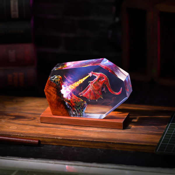 Meleys Dragon Breathing Fire Lamp