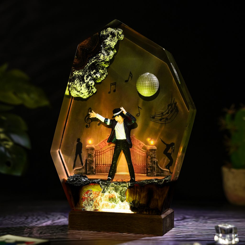 Michael Jackson Resin Lamp