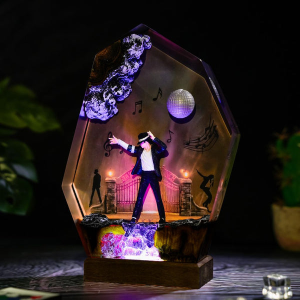 Michael Jackson Resin Lamp