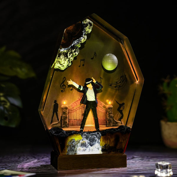 Michael Jackson Resin Lamp
