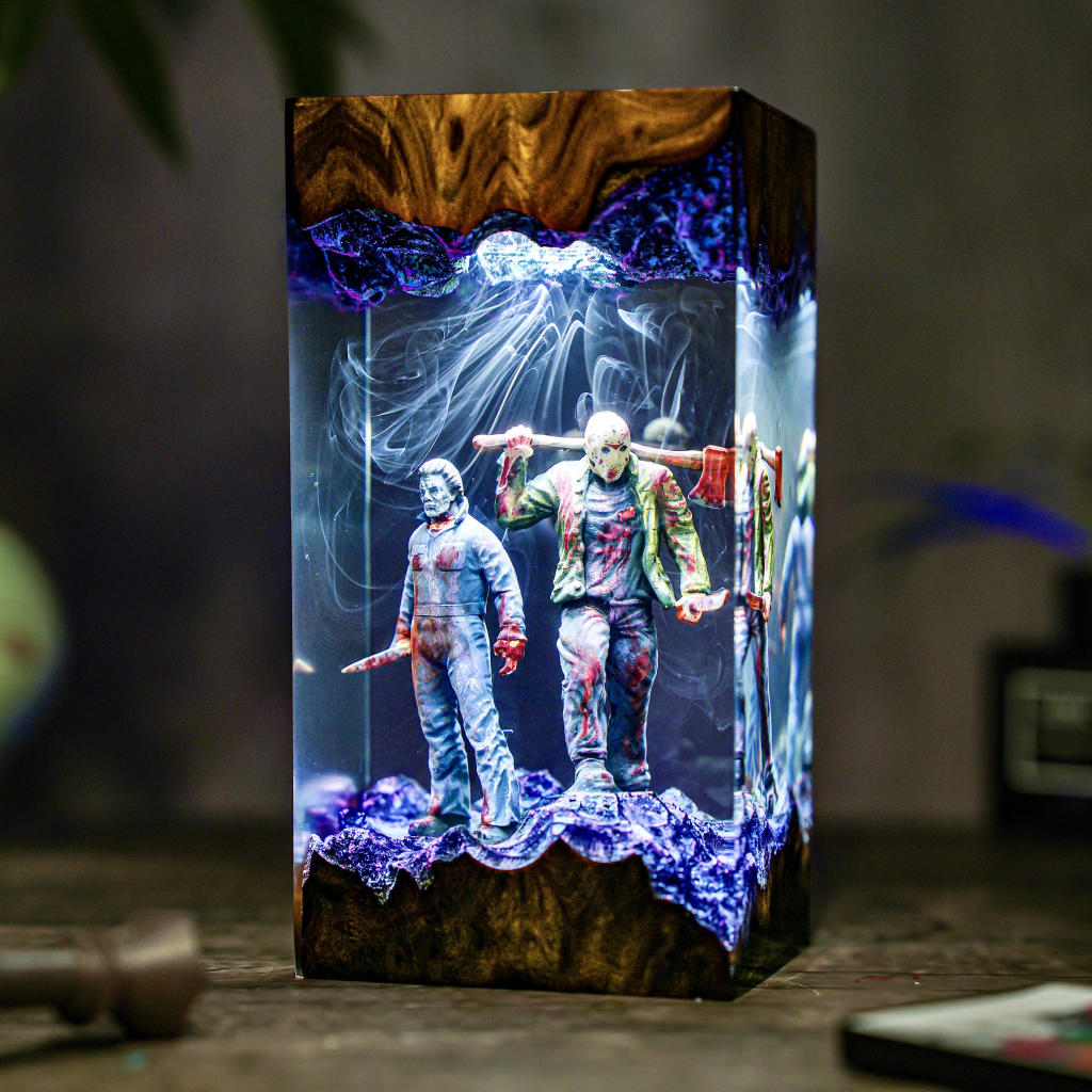 Michael & Jason Halloween Lamp
