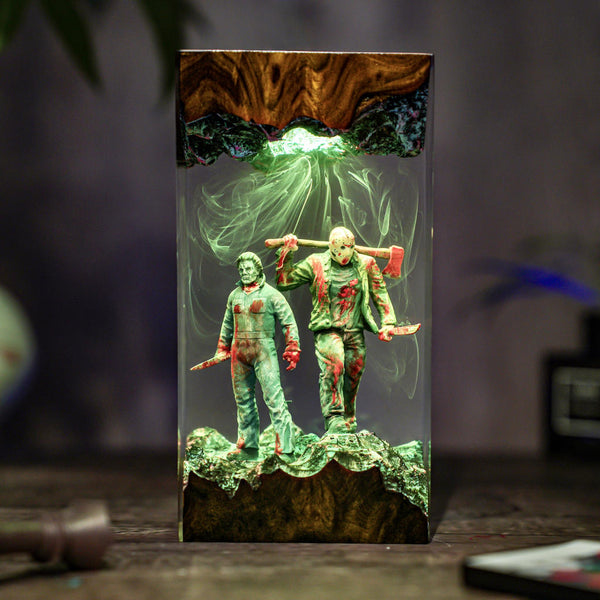 Michael & Jason Halloween Lamp