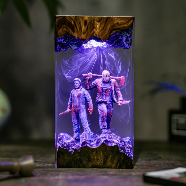 Michael & Jason Halloween Lamp