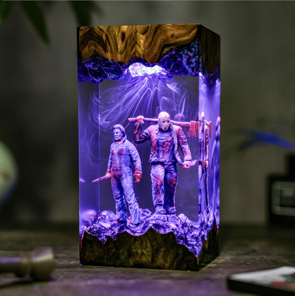 Michael & Jason Halloween Lamp