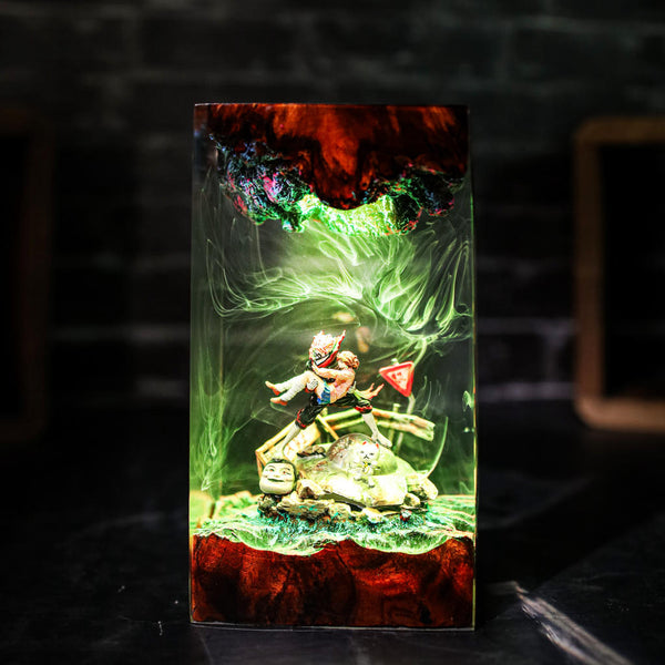 Momo Ayase and Okarun Dandadan Lamp