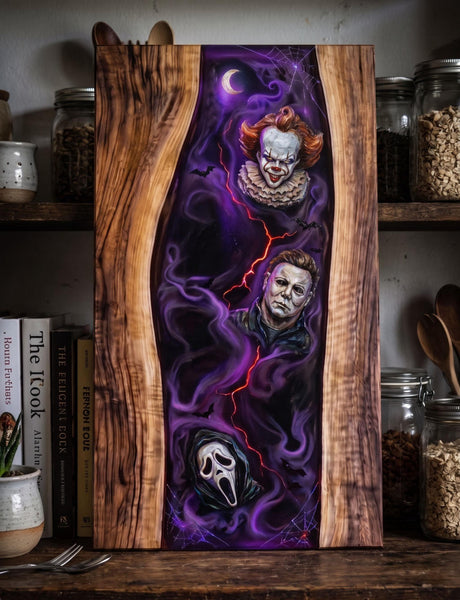 Pennywise vs Michael Myers Halloween Serving Board