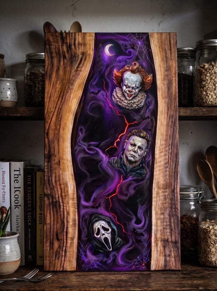 Pennywise vs Michael Myers Halloween Serving Board