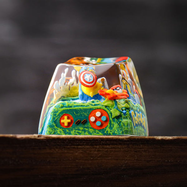 Pikachu Captain America Pokémon Keycap