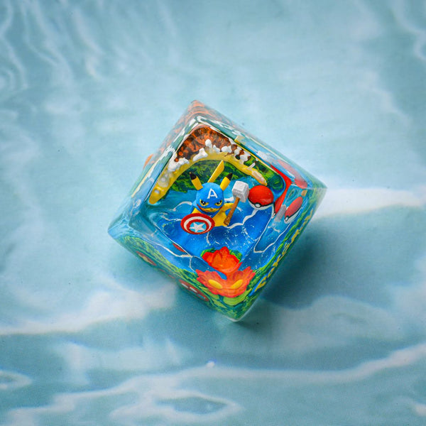 Pikachu Captain America Pokémon Keycap