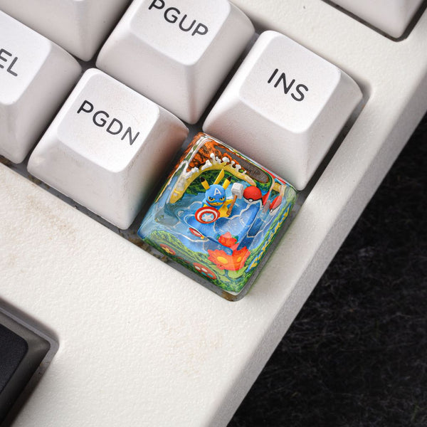 Pikachu Captain America Pokémon Keycap