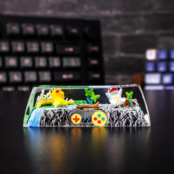 Pikachu & Squirtle Pokémon Shift Keycap