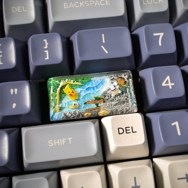 Pikachu & Squirtle Pokémon Shift Keycap