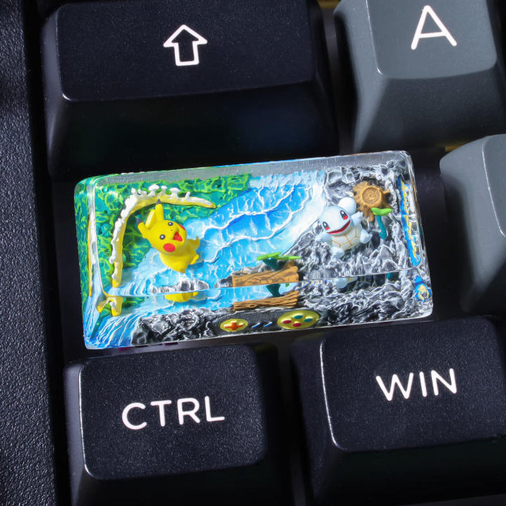 Pikachu & Squirtle Pokémon Shift Keycap