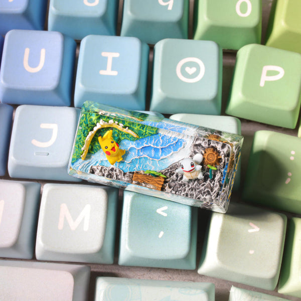 Pikachu & Squirtle Pokémon Shift Keycap