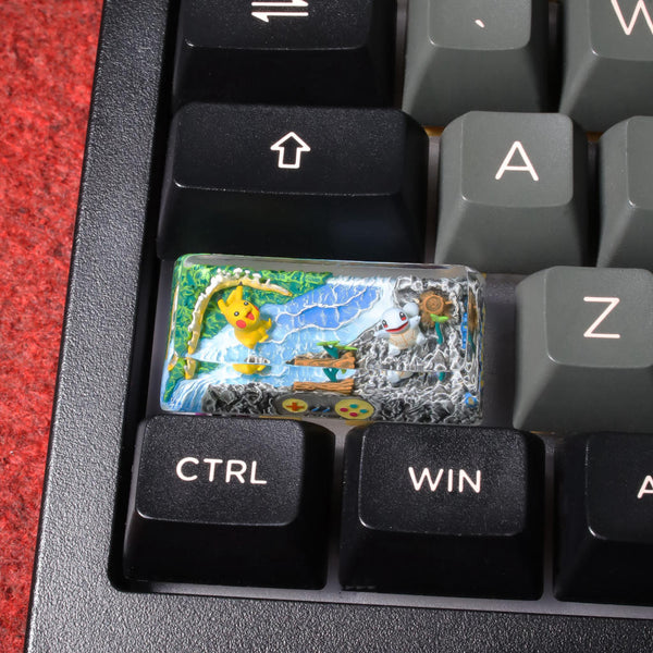 Pikachu & Squirtle Pokémon Shift Keycap