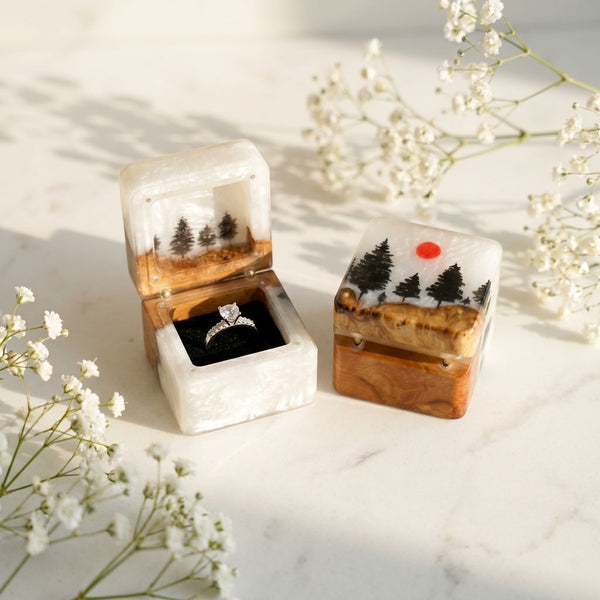 Pine Forest Engagement Ring Box