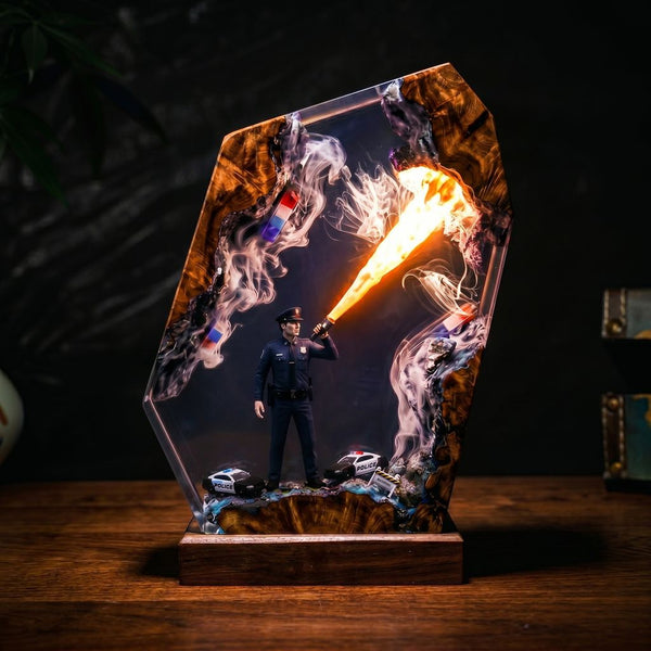 Police Resin Lamp