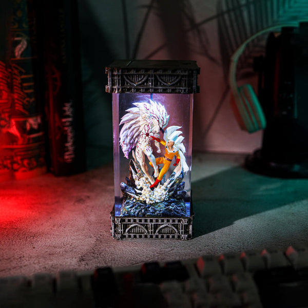 Saitama vs Boros One Punch Man Night Light