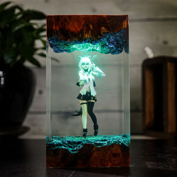 Shirakami Fubuki Hololive Epoxy Lamp