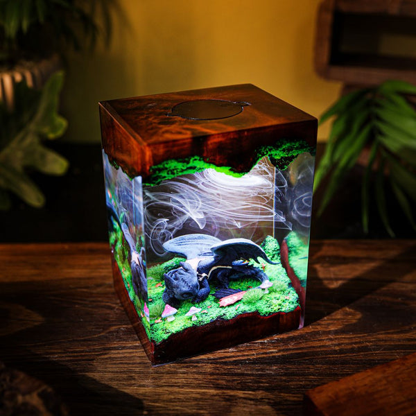 Sleeping Toothless Epoxy LED Light