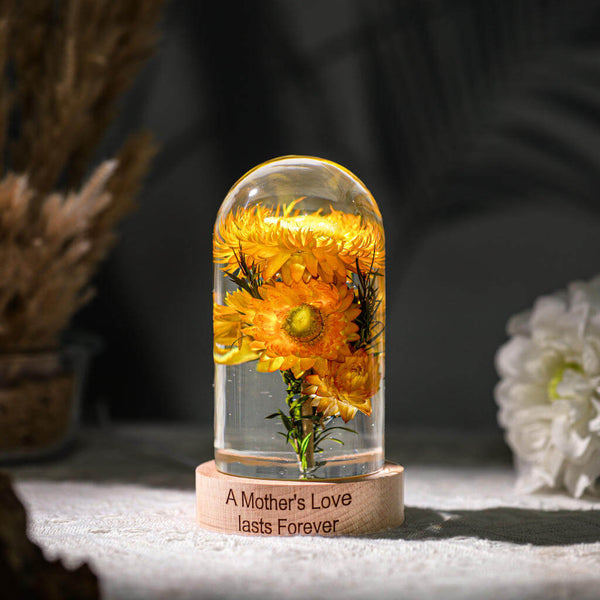 Strawflowers Epoxy Lamp