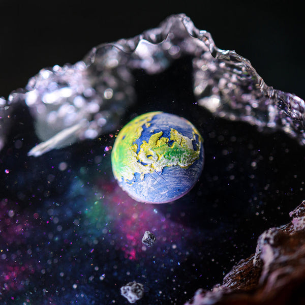 The Earth and Astronaut Epoxy Lamp Ver 2