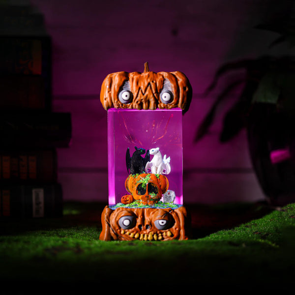 Toothless and Light Fury Halloween Lamp
