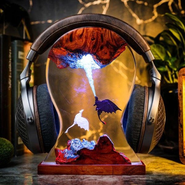 Toothless and Light Fury Headphone Stand & Lamp