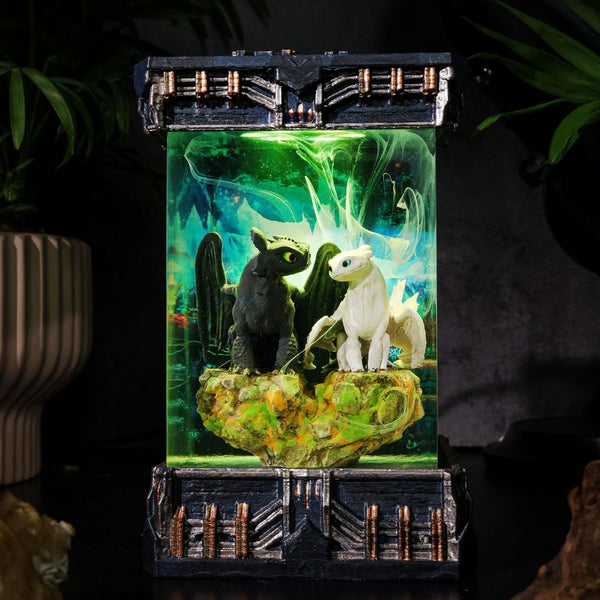 Toothless and Light Fury Lamp Ver 6
