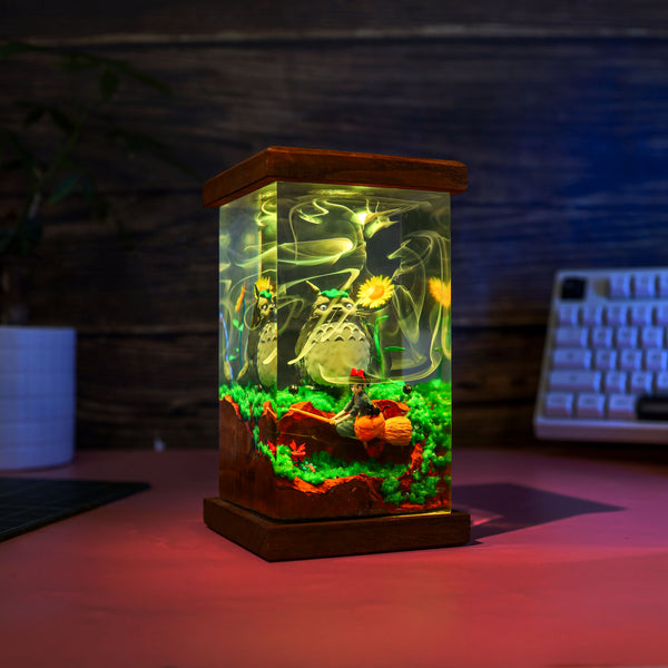 Totoro and Kiki Epoxy Night Light