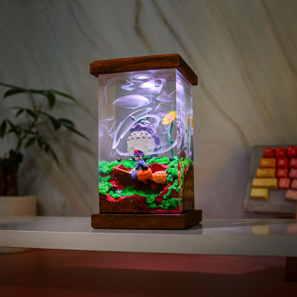 Totoro and Kiki Epoxy Night Light