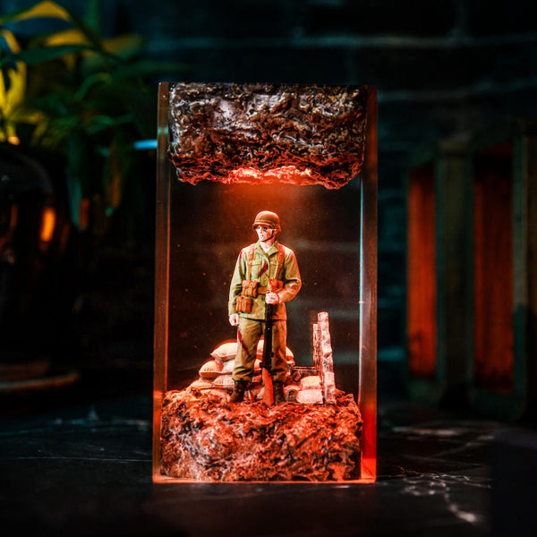 War Soldier Epoxy Lamp